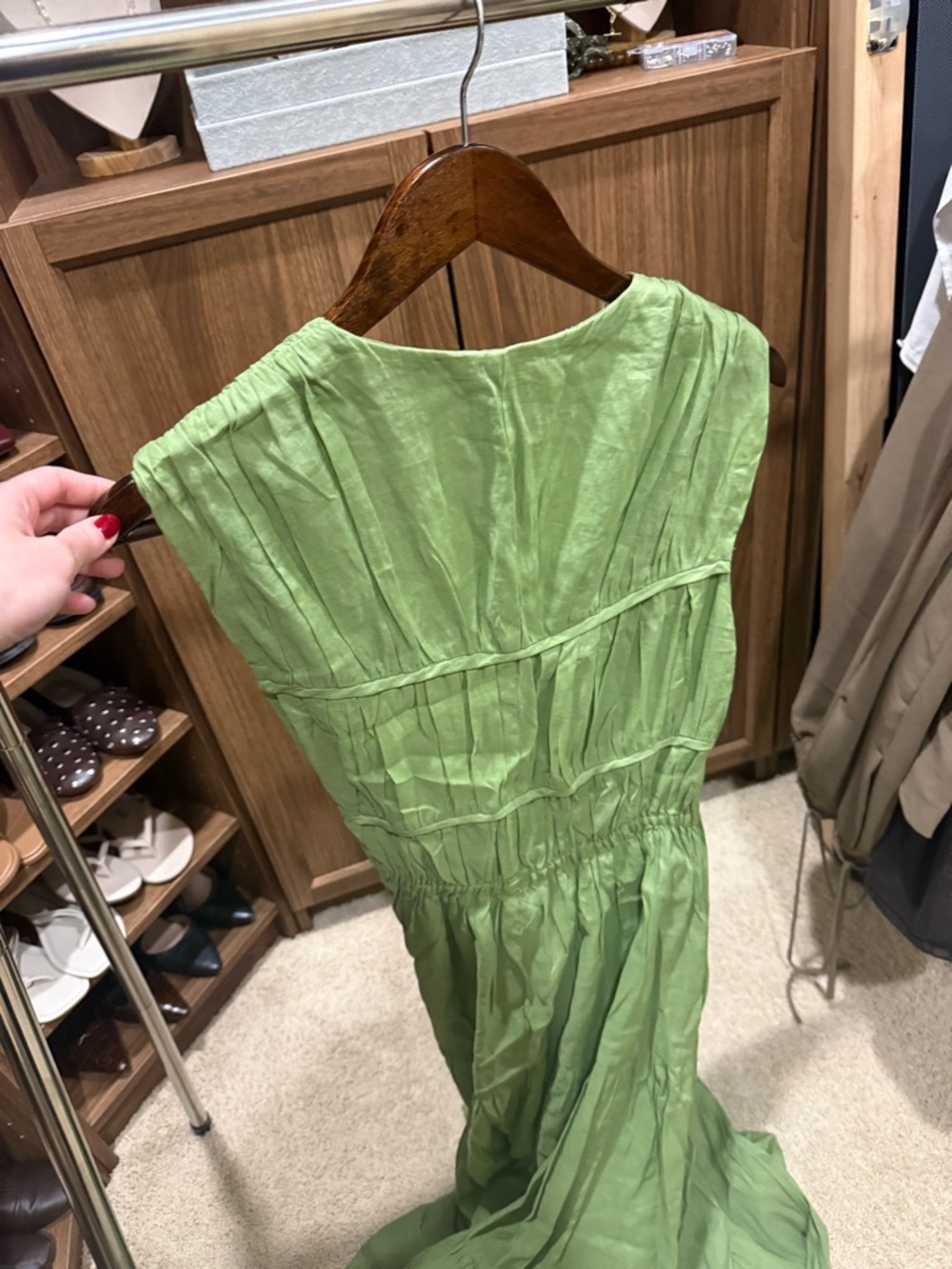ASTR Alexandria Shirred Tiered Midi Dress - Picture 5 of 7